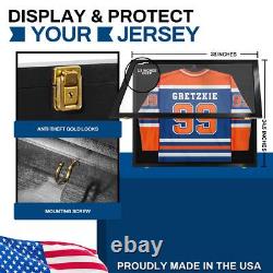 PENNZONI Extra Large Display Case, Clear Acrylic Sports Jersey Display Case