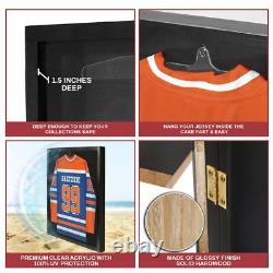 PENNZONI Extra Large Display Case, Clear Acrylic Sports Jersey Display Case