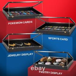 PENNZONI Trade Show Display Case Portable Black with Wooden Dowels