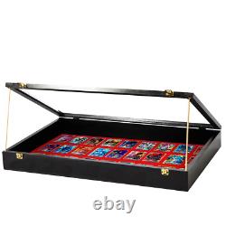 PENNZONI Trade Show Display Case Portable Black with Wooden Dowels