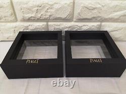 PIAGET Watch Case Storage Box Set of 2 Unused Floating Display Cases Authentic