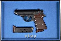 PISTOL GUN PRESENTATION CUSTOM DISPLAY CASE BOX? 2 for WALTHER PPK 7,65.32.380