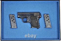 PISTOL GUN PRESENTATION CUSTOM DISPLAY CASE BOX for BROWNING FN m1906 cal. 6,35