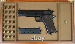 PISTOL GUN PRESENTATION CUSTOM DISPLAY CASE BOX for COLT m1911 government. 45ACP