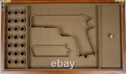 PISTOL GUN PRESENTATION CUSTOM DISPLAY CASE BOX for COLT m1911 government. 45ACP