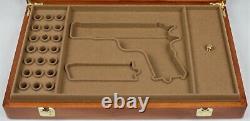 PISTOL GUN PRESENTATION CUSTOM DISPLAY CASE BOX for COLT m1911 government. 45ACP