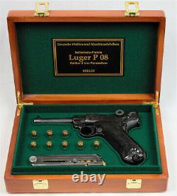 PISTOL GUN PRESENTATION CUSTOM DISPLAY CASE BOX for DWM LUGER P08 PARABELLUM