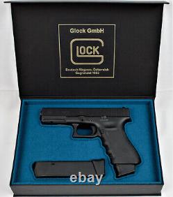 PISTOL GUN PRESENTATION CUSTOM DISPLAY CASE BOX for GLOCK 17 cal. 9 mm + 2 ammo