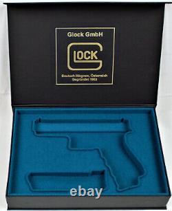 PISTOL GUN PRESENTATION CUSTOM DISPLAY CASE BOX for GLOCK 17 cal. 9 mm + 2 ammo