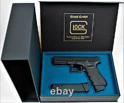 PISTOL GUN PRESENTATION CUSTOM DISPLAY CASE BOX for GLOCK 17 cal. 9 mm + 2 ammo