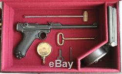 PISTOL GUN PRESENTATION CUSTOM DISPLAY CASE BOX for LUGER P08 SET of THREE