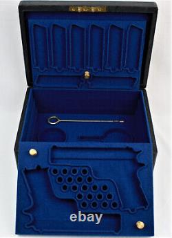 PISTOL GUN PRESENTATION CUSTOM DISPLAY CASE BOX for PAIR COLT m1911 Government