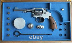 PISTOL GUN PRESENTATION CUSTOM DISPLAY CASE BOX for SMITH WESSON m1905 cal. 38 5