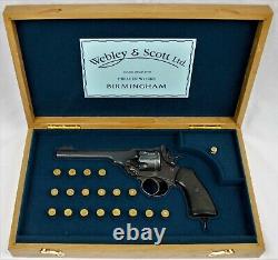 PISTOL GUN PRESENTATION CUSTOM DISPLAY CASE BOX for WEBLEY & SCOTT MkVI 6.455