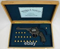 PISTOL GUN PRESENTATION CUSTOM DISPLAY CASE BOX for WEBLEY & SCOTT MkVI 6.455