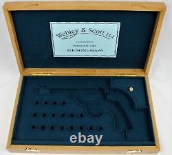 PISTOL GUN PRESENTATION CUSTOM DISPLAY CASE BOX for WEBLEY & SCOTT MkVI 6.455