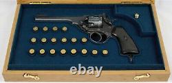 PISTOL GUN PRESENTATION CUSTOM DISPLAY CASE BOX for WEBLEY & SCOTT MkVI 6.455