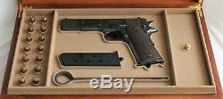 PISTOL GUN PRESENTATION DISPLAY CASE BOX for COLT m1911 government. 45 acp