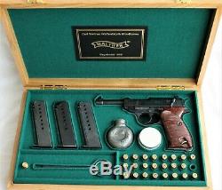 PISTOL GUN PRESENTATION DISPLAY CASE BOX for WALTHER P38 luger p08 pp ppk c96