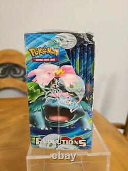 POKEMON TCG XY EVOLUTIONS SEALED BOOSTER BOX With DISPLAY CASE