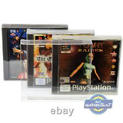 PS1 Game Box Protector x 100 STRONG 0.4mm Plastic Display Case for Playstation