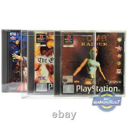 PS1 Game Box Protector x 100 STRONG 0.4mm Plastic Display Case for Playstation