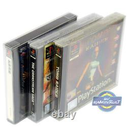 PS1 Game Box Protector x 100 STRONG 0.4mm Plastic Display Case for Playstation