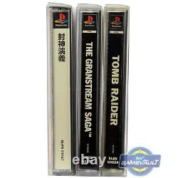 PS1 Game Box Protector x 100 STRONG 0.4mm Plastic Display Case for Playstation