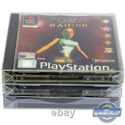 PS1 Game Box Protector x 100 STRONG 0.4mm Plastic Display Case for Playstation