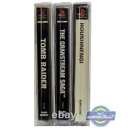 PS1 Game Box Protector x 100 STRONG 0.4mm Plastic Display Case for Playstation