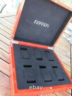 Panerai FERRARI RED display BOX watch case 6 six holder 100% FACTORY OEM