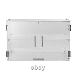 Pastry Display Case 2 Tier Acrylic Countertop Bakery Display Case with Rear Door