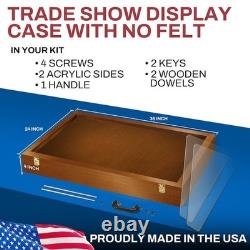 Pastry Display Case Cookie Bakery Cupcake Food 36 x 24 USA Walnut Wood Show Box