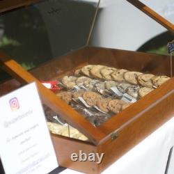 Pastry Display Case Cookie Bakery Cupcake Food 36 x 24 USA Walnut Wood Show Box