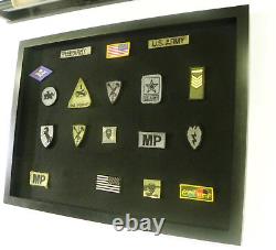 Patches Display case / Millitary / Police / Horses Patches Shadow box Cabinet
