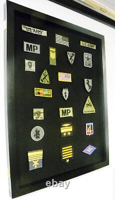 Patches Display case / Millitary / Police / Horses Patches Shadow box Cabinet