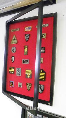 Patches Display case / Millitary / Police / Horses Patches Shadow box Cabinet