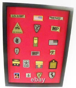 Patches Display case / Millitary / Police / Horses Patches Shadow box Cabinet