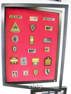 Patches Display case / Millitary / Police / Horses Patches Shadow box Cabinet