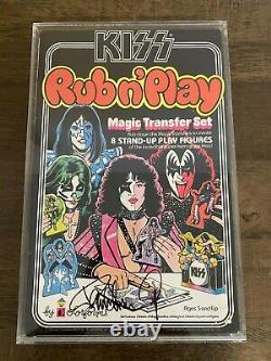 Paul Stanley Autographed KISS Rub N Play Box with display case 1979 Aucoin KISS