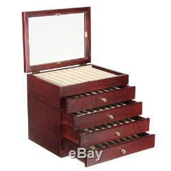 Pen Display 5 Layers Luxury Wooden Box Fountain Pen Large-capacity Storage Case