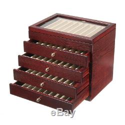 Pen Display 5 Layers Luxury Wooden Box Fountain Pen Large-capacity Storage Case