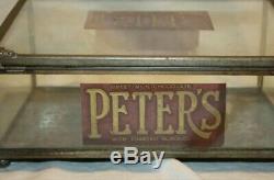 Peter's Chocolate Original General Store Antique Candy Display Case Box 1890's