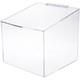 Plymor Acrylic Display Case Box with Angled Top & Hinged Lid, 12 x 12 x 12