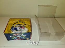Pokémon Base Set Booster Box EMPTY with acrylic display case Blue Wing WOTC