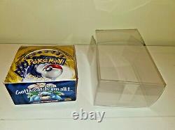 Pokémon Base Set Booster Box EMPTY with acrylic display case GREEN WING WOTC