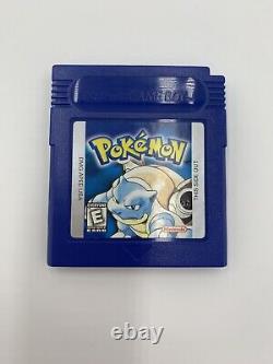 Pokemon Blue Version Complete in Box (CIB) AUTHENTIC + DISPLAY CASE! 1st Print