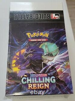 Pokemon Chilling Reign Factory Sealed Build And Battle Box Display Case 10 Packs