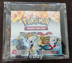 Pokemon Flashfire Factory Sealed Booster Box in Acrylic Display Case