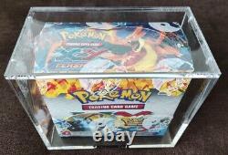 Pokemon Flashfire Factory Sealed Booster Box in Acrylic Display Case